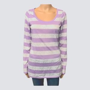 Express long sleeve striped top